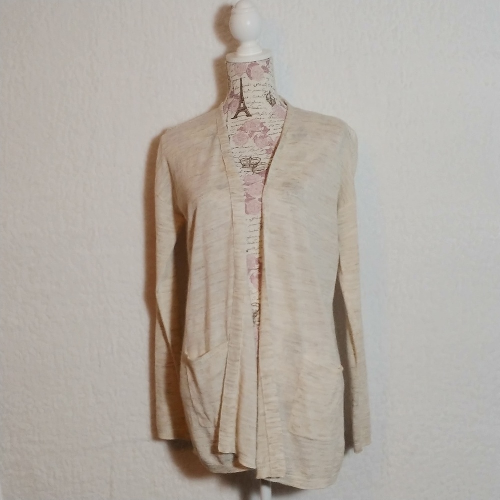 Lucky Brand White Long Sleeve Cardigan